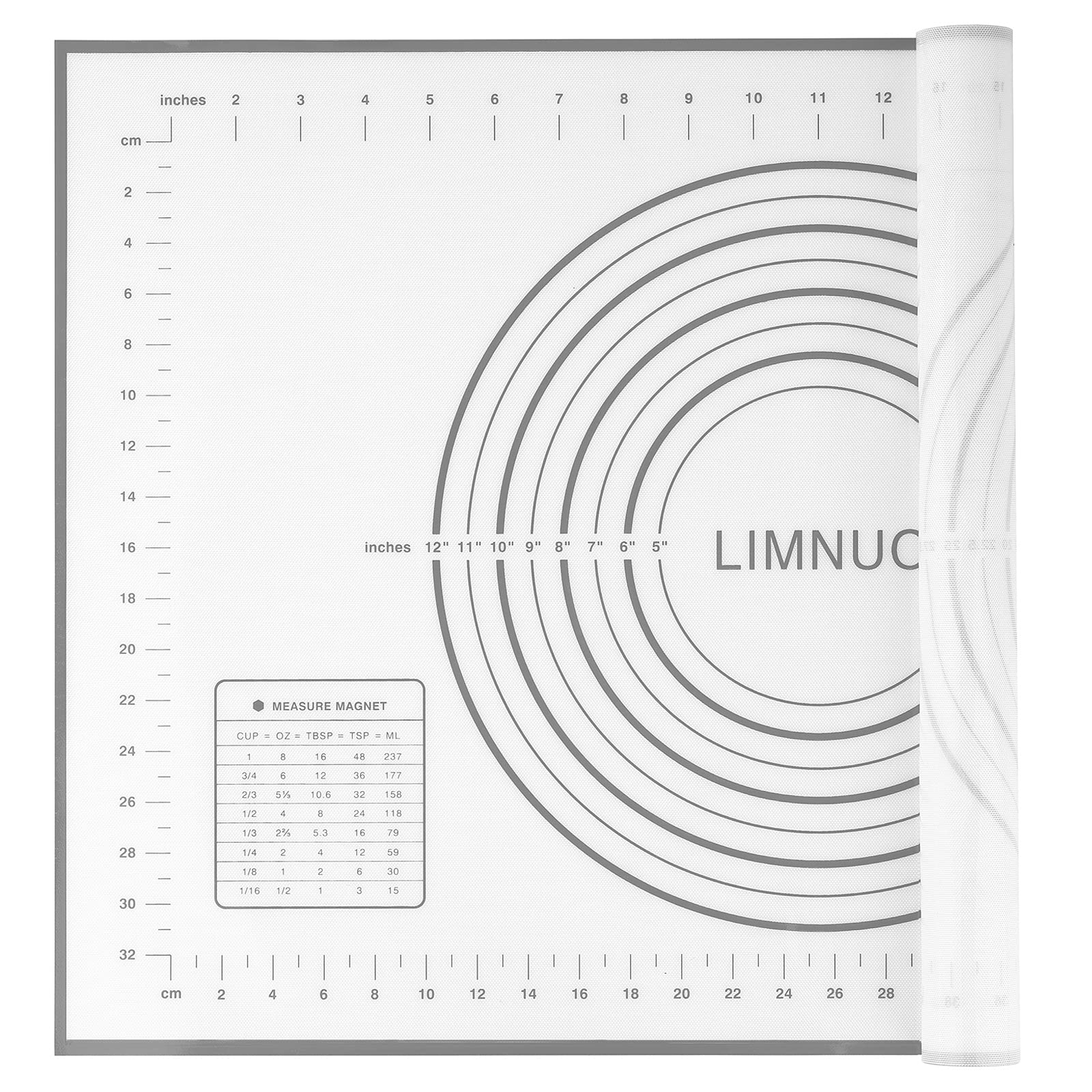 【送料無料】LIMNUO クッキングマット シリコンマット パンマット 製菓マット 目盛り付き 大きいサイズ 食品級シリコーン 滑り止め 製..