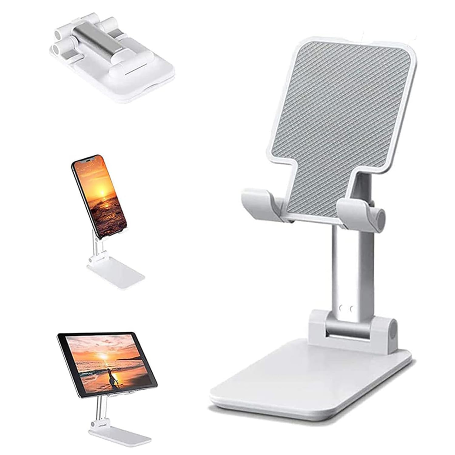 【送料無料】卓上 スマホ スタンド 携帯 スタンド 高度調整可能 タブレットスタンド，折り畳み式 滑り..