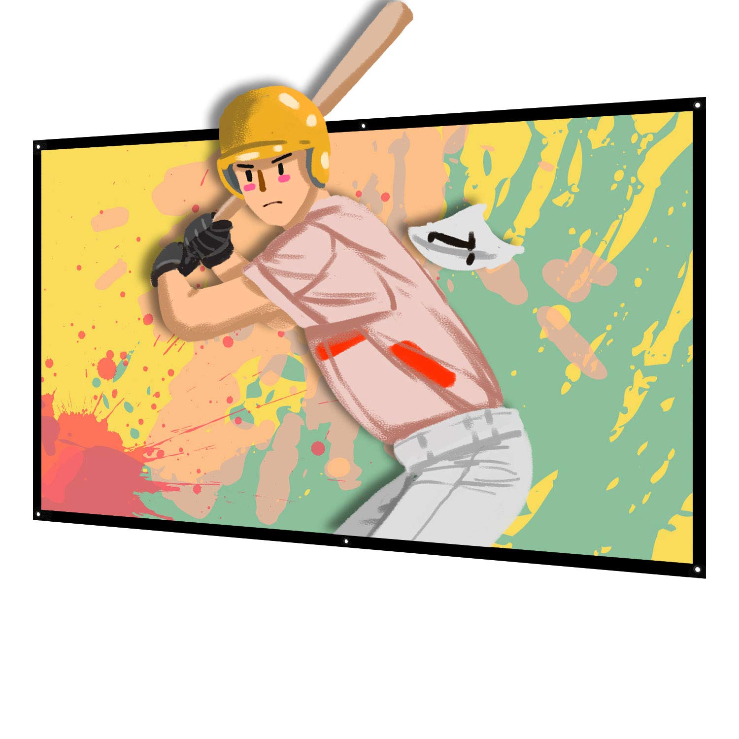 【送料無料】プロジェクター スクリーン 新しいアップグレード版 (取り付けのツール付き) NIERB ...