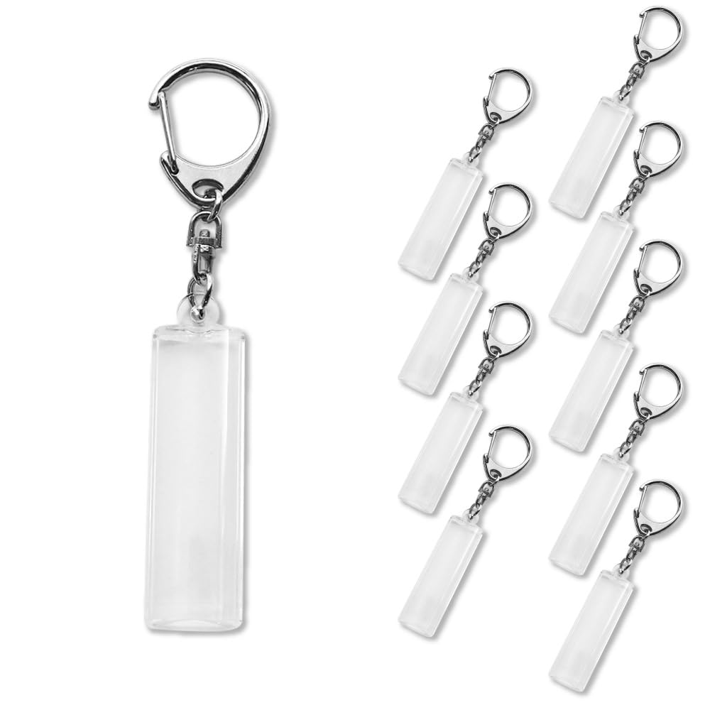 【送料無料】ハメパチ キーホルダー パーツ スティック型 10個セット OPP袋付