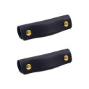【送料無料】持ち手カバー バッグ ハンドル PU レザー 組長さ13cm x 横幅10cm セット 負担を軽減 柔らかい グリップ かごバッグ トートバッグ とって 2個 黒