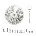 【送料無料】メガネ ネジ メガネ用ネジ ネジ 【 12種類 120個 セット ミニドライバー付き 】 収納ケース付き 保管簡単 小型ねじ 修理 補修 パーツ ナ...