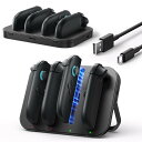 【送料無料】JSAUX Switch 2 ジョイコン用 充電スタンド|スイッチ2 対応 4台同時充電|マグネット式コネクタ|折りたたみ式スタンド|LEDライト付き|1.5m USB Cケーブル付属