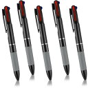 【送料無料】OptiPro 3色ボールペン 5本セット 0.7mm 多機能 かわいい おしゃれ 英字 文房具 手帳用 子供 学生 学校 オフィス プレゼント ギフト 入学 卒業 入社 筆記具(ブラック)