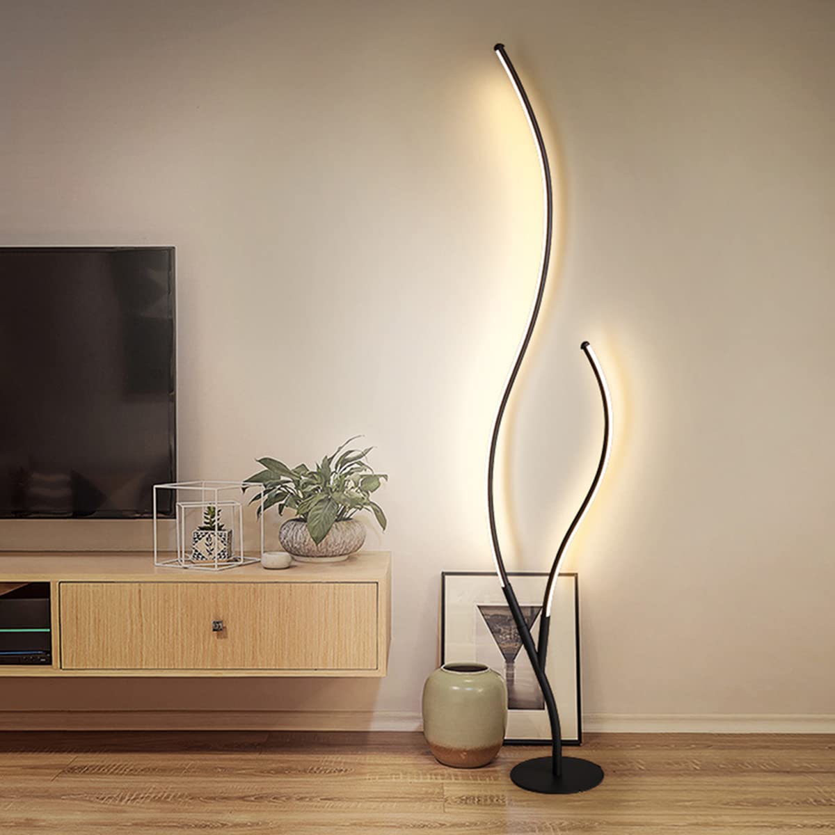 【送料無料】LEDフロアライト フロアランプ 無段階調色調光 北欧風 スタンドライト 間接照明 おしゃれ ..