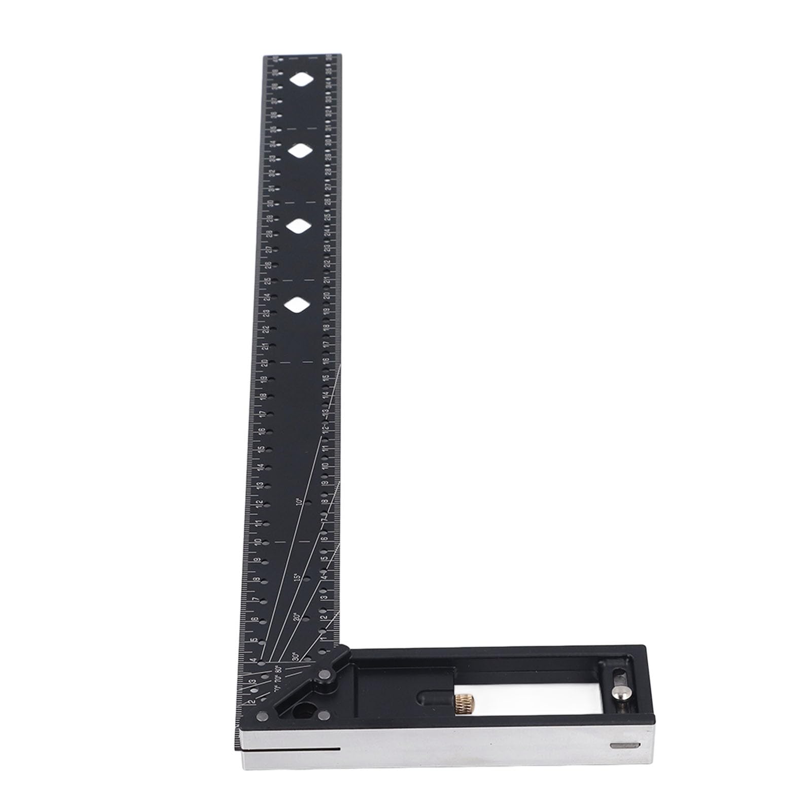 【送料無料】マルチアングル測定定規、 16インチ 45 90度コンビネーションフレーム直角定規、落下防止装置付き、 プロ仕様の角度測定ツール 木工、大工、エンジニア向け(3)
