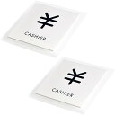 【送料無料】HIGHAWK CASHIER レジ用 注意サイン キャッシャー 店舗 ドアプレート 看板 サインプレート アクリル 標識案内 ウォールステッカー ...