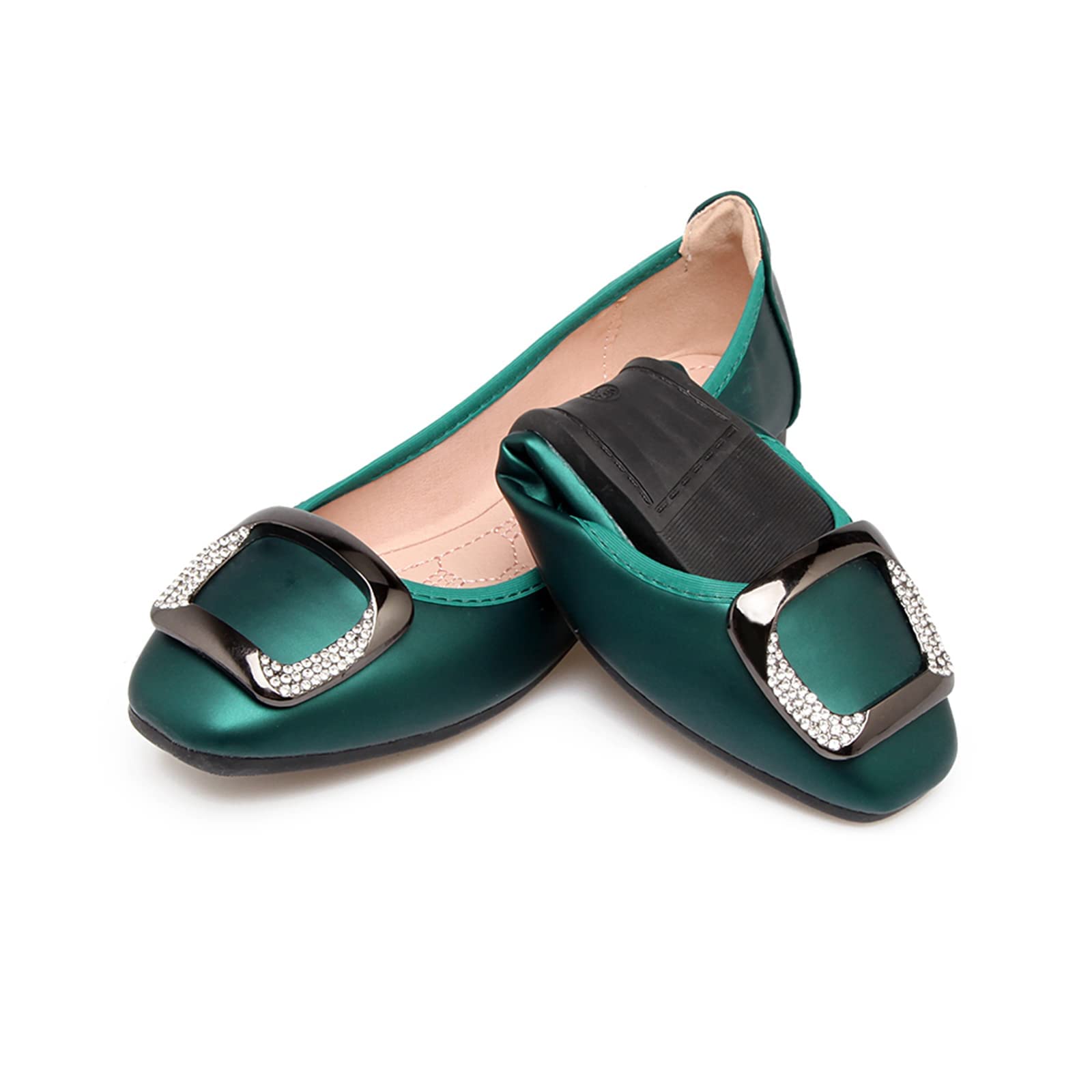 【送料無料】[Emsoulnioi] バレエシューズ レディース用 キラキラ ローヒール 美脚 軽量設計で疲れ知ら..