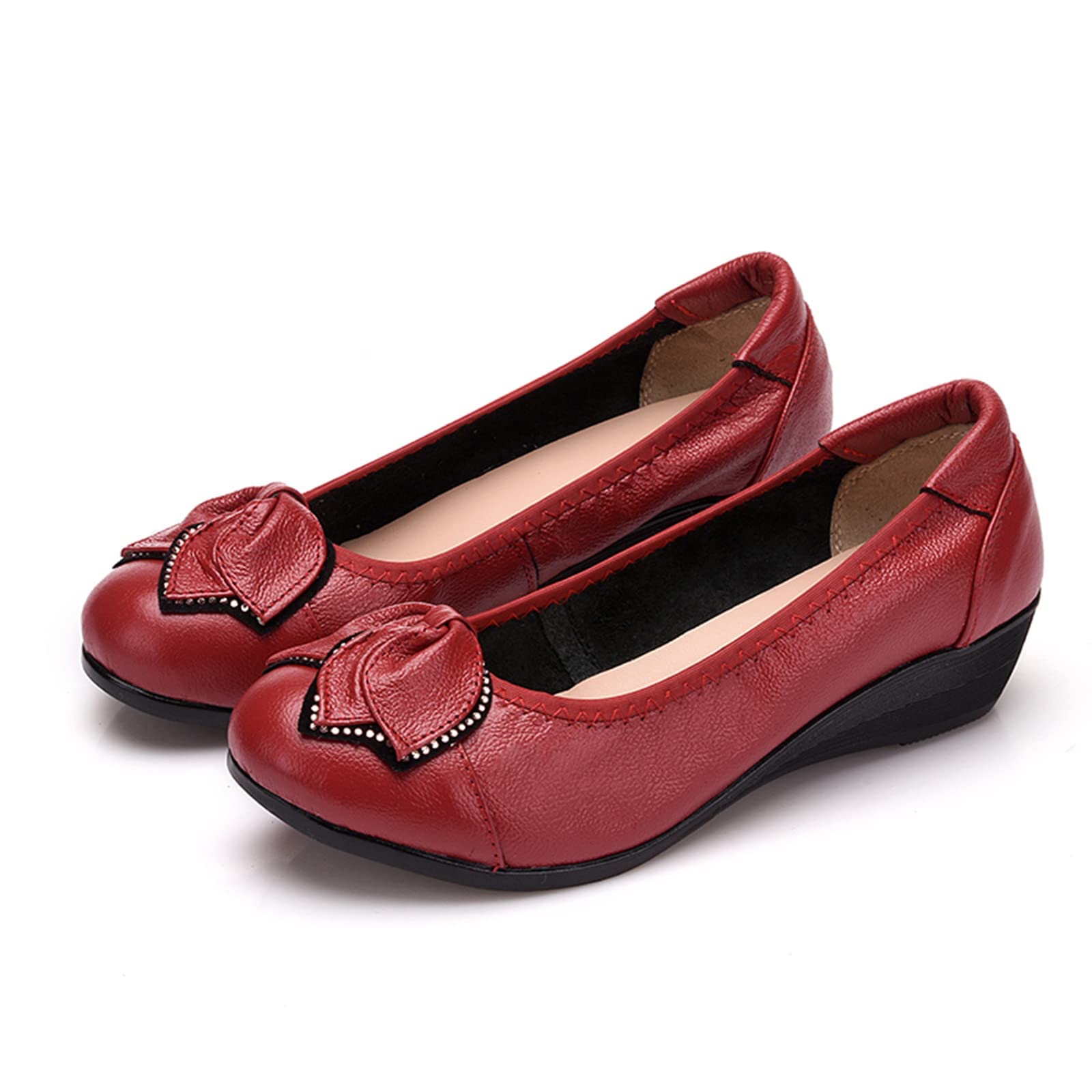 【送料無料】[Emsoulnioi] バレエシューズ レディース用 キラキラ ローヒール 美脚 軽量設計で疲れ知ら..