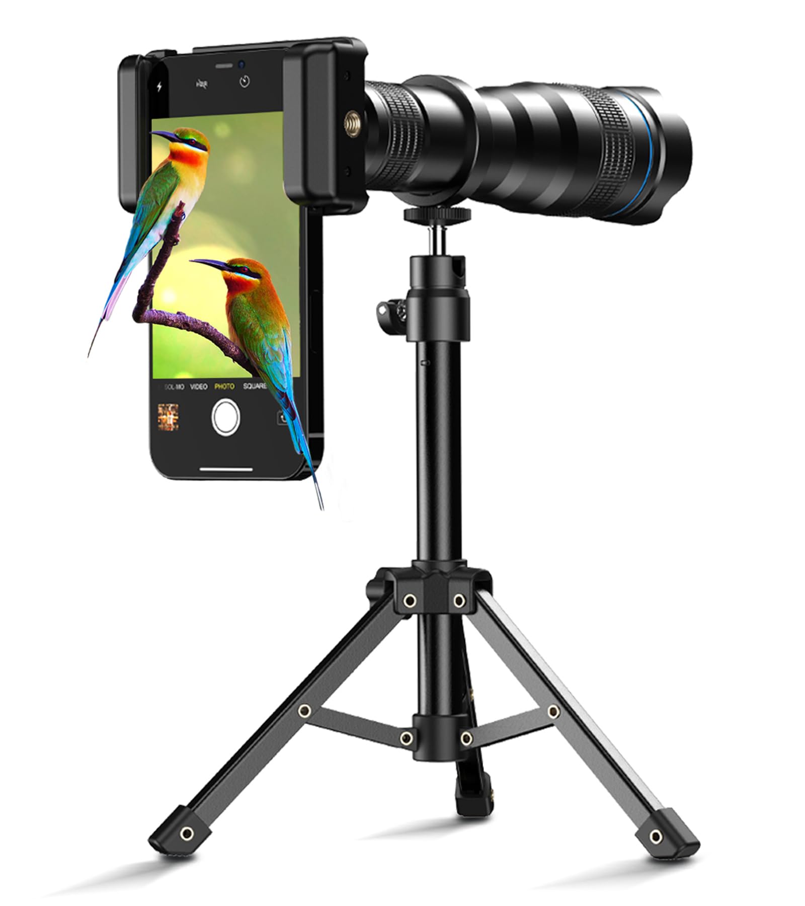 【送料無料】Apexelスマホ望遠レンズ 36倍 望遠鏡 多機種対応するマウント付き単眼鏡 合金製耐久性高いスマホ望遠鏡 安定な高さ調整可能三脚付き単眼鏡 99.9％スマホに対応 運動会観戦 野球観戦 アウトドア一眼レフ(36XJJ020)
