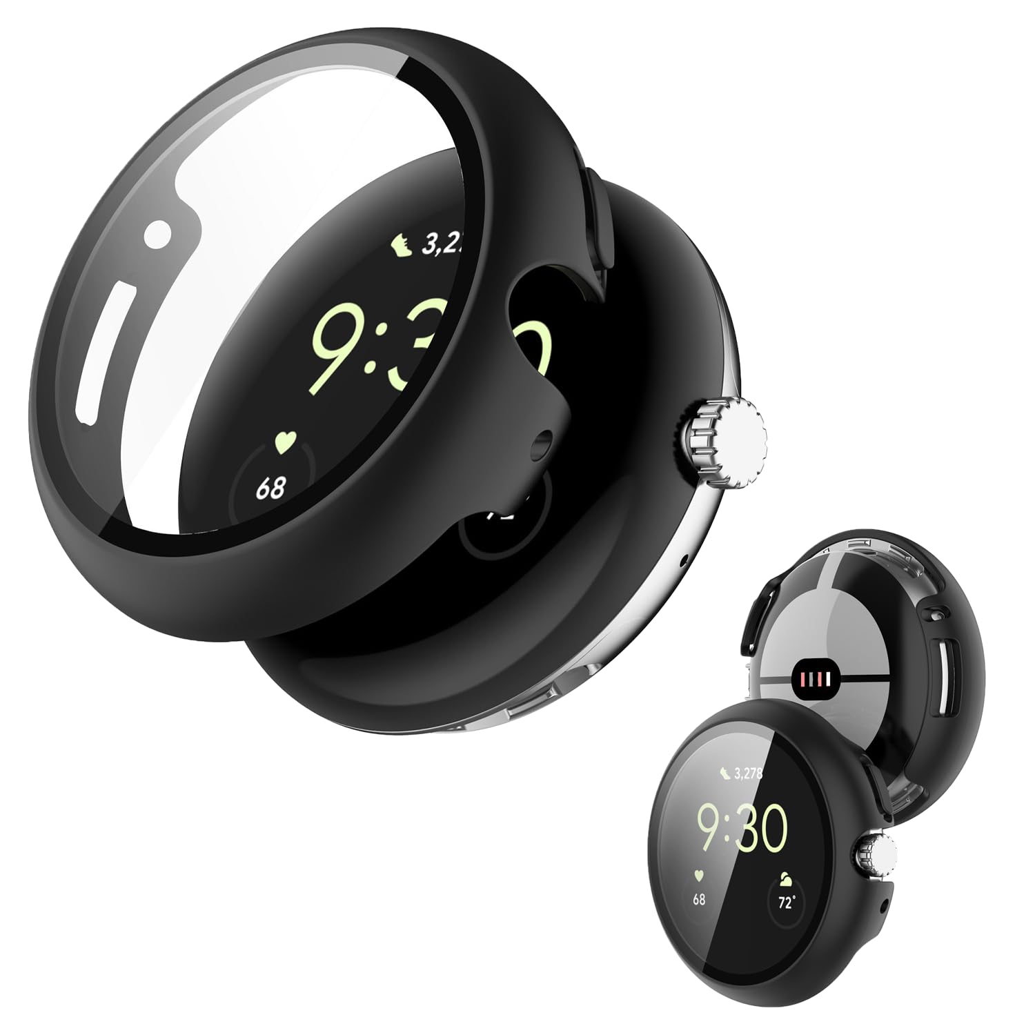 【送料無料】Google pixel watch 3 41mm / Google Pixel Watch 2 用 ケース カバー ガラスフイルム一体型ケース 【NOUKAJU】 ケース 保護フィルム 一体 保護ケース PC+強化ガラスフ 保護 カバー 一体型 全面保護 超薄型 装着簡単 耐衝撃 高透過率 カバー 衝撃吸収 防塵