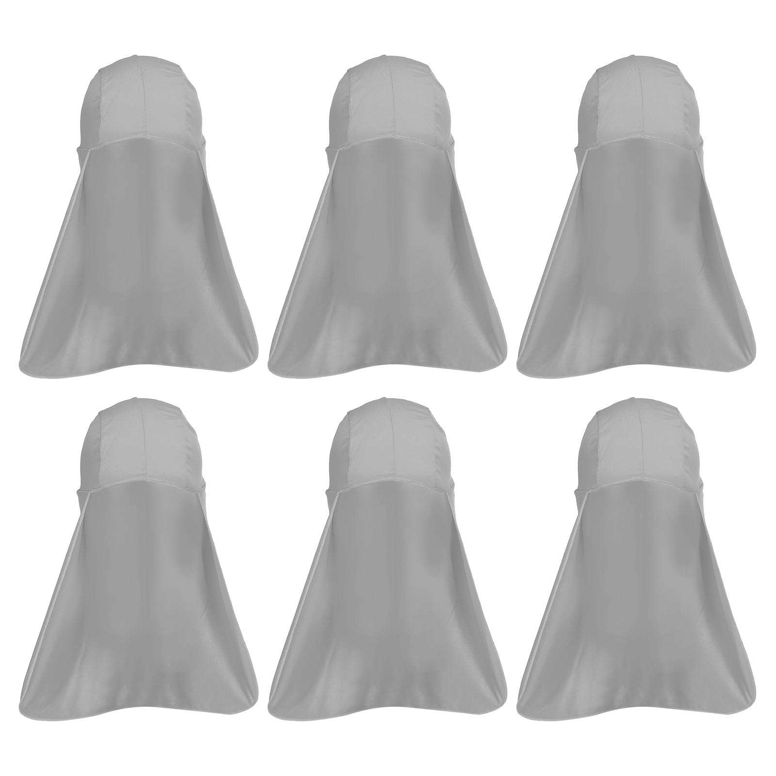 【送料無料】PATIKIL ネックシェード 日除け帽子 サンシェードハット 冷却 スカル 6個入り 熱 中 症 対策 ハイキング用屋外用 グレー