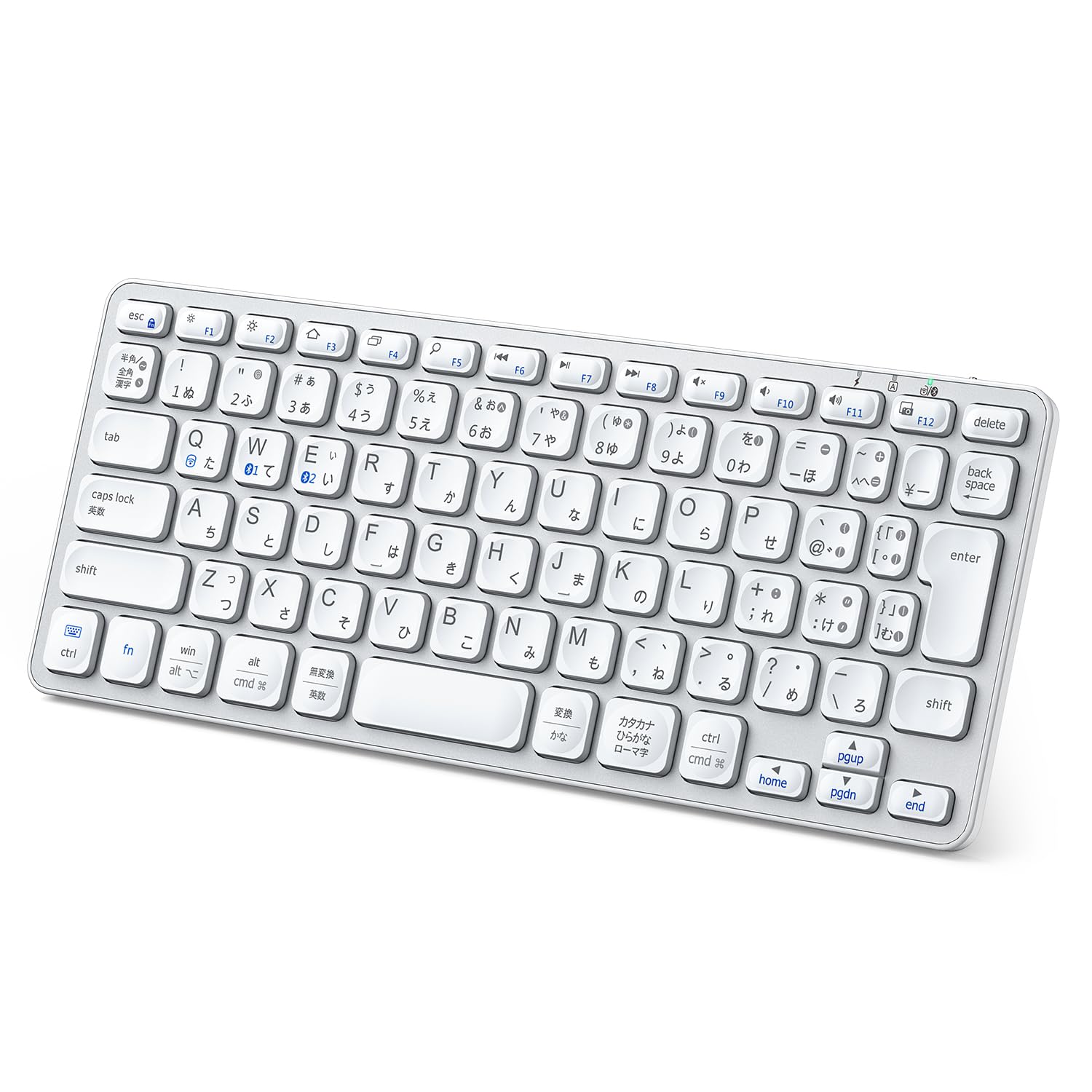 【送料無料】iClever キーボード Bluetooth キーボード 無線 ワイヤレスキーボード2.4Ghz静音キーボード(レシーバー付属) コンパクトキーボード 薄型 小型 デュアルモード Type-C充電式 JIS基準 日本語配列 軽量 三つデバイス自由に切替え 持ち運び パソコン iPad用 Win