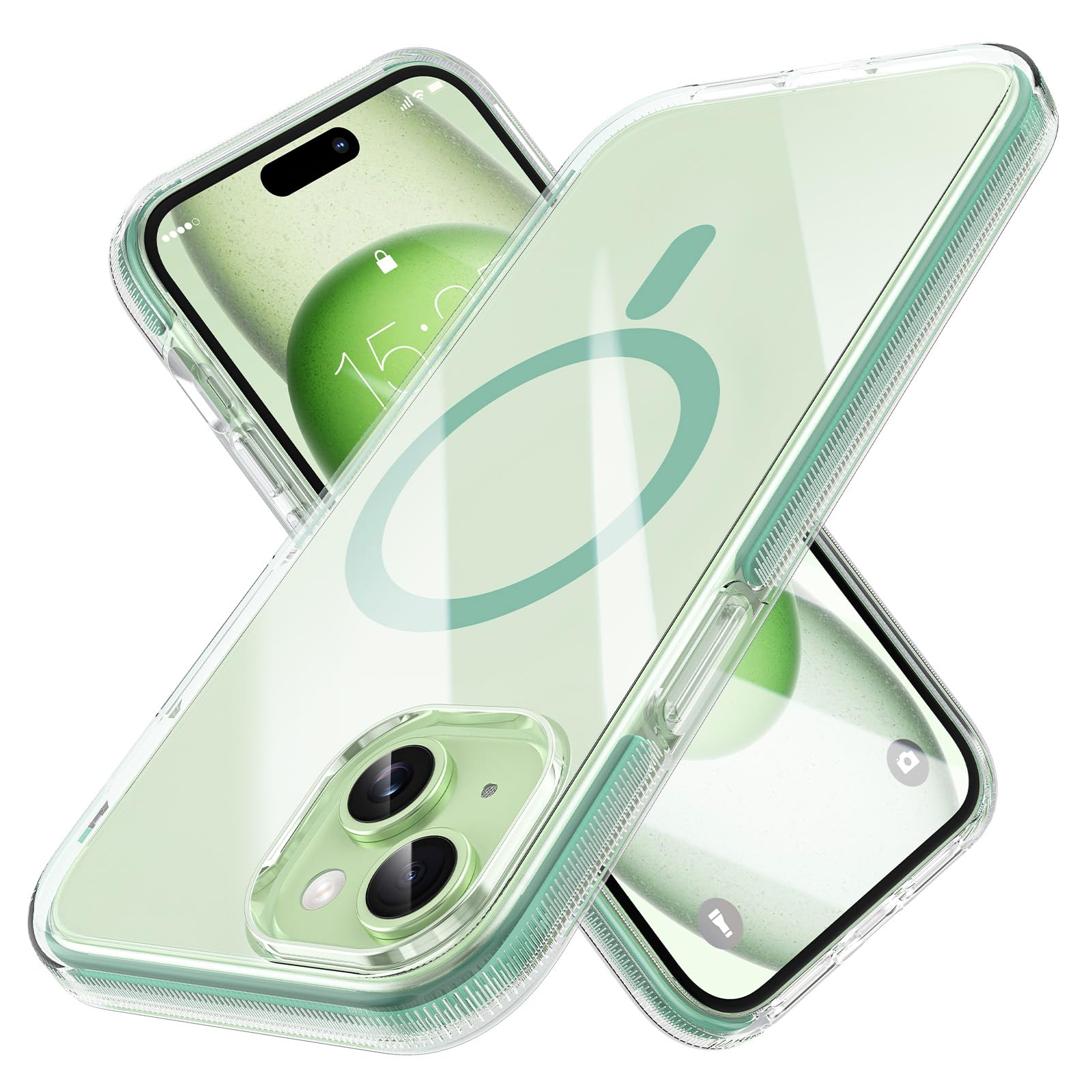 商品情報商品の説明主な仕様 【MagSafe対応充電】MILPROX iPhone 15 Plus 用 ケース（2023年6.7インチ、iPhone 15 Plus専用）。背面にMagSafeと互換性のあるマグネットリングを搭載しています。これにより、充電がより便利で迅速に行えるだけでなく、ケース非装着時よりも強力な吸着力を持っています。【落下防止】すべての面を完全に保護できるよう厳密にテストされ、カメラと画面を保護するために、強化された衝撃吸収エアクッションデザインが採用された、スマホへの衝撃を和らげます。【画面とカメラの保護】細部のデザインも非常に優れており、カメラを保護するためにエッジの突起設計が採用されています。さらに、防滑ストライプが追加され、快適な手触りとグリップ力の向上が実現されており、滑り落ちることはありません。【抗菌＆黄変しにくい】表面には抗菌コーティングが施され、環境に優しい、無毒無味の高品質なPC+TPU素材が使用され、さらに抗酸化処理も施されています。時間が経過しても黄ばみが発生しません。完全な透明デザインにより、スマートフォン本来の美しさを再現しています。【1年安心】品質・検品には万全を期しておりますが、万が一故障や欠陥が発生した場合は当店が責任を持って返品や交換に対応させていただきます。もし何かご質問がございましたらメールにてお気軽にお問い合わせください。