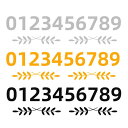 【送料無料】Getrays 36枚 反射メールボックス番号ステッカー デカール、防水 4インチ 粘着式 0-9 数字ステッカー と 6インチ 葉 装飾用デカール...
