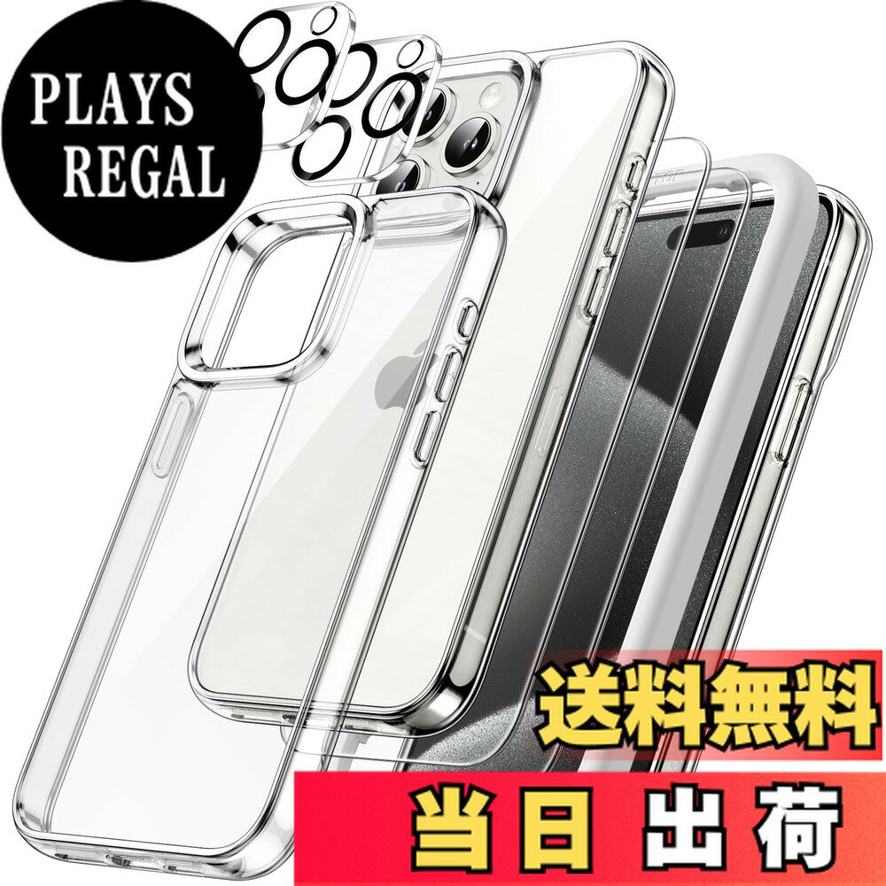 ������̵����JETech 5 in 1 iPhone15ProMax 6.7������� (15 Pro Max���б�) ������ 2�綯�����饹�ե����+2�祫���...