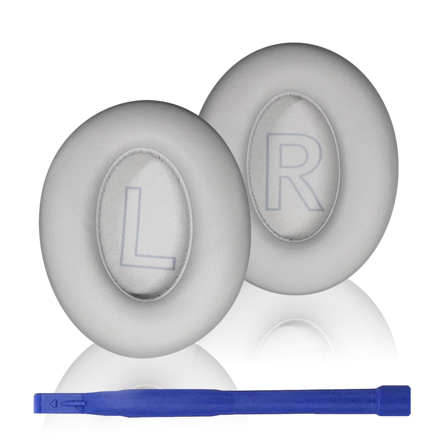 【送料無料】Adhiper 交換用イヤーパッドクッション Anker Soundcore Life Q20/Q20i/Q20+ヘッドフォン用 Soundcore Life Q20 イヤーパッド 快適な低反発素材 プロテインレザー (シルバー)