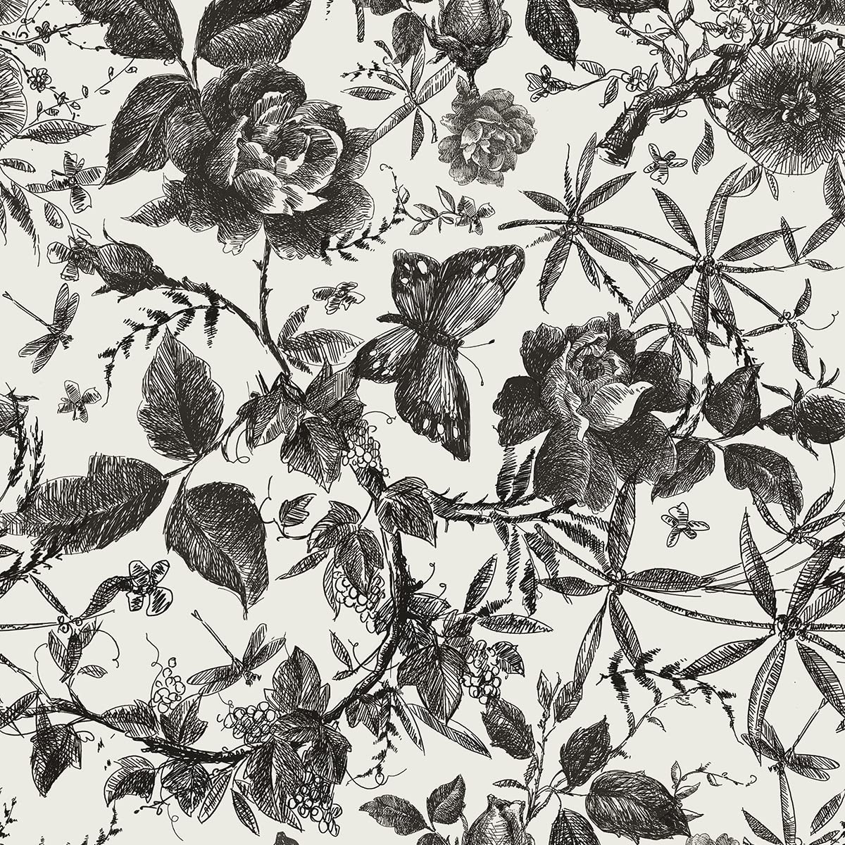 【送料無料】Juangfia 壁紙シール 花柄 剥がせる 壁紙 防水 リメイクシート キッチン 壁紙シート カッ..