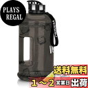 【送料無料】VENNERLI ハーフガロンウォーターボトル 2.2L Lサイズ スポーツウォーターボトル ハンドル付き 72オンス BPAフリー 再利用可能 プラスチックウォータージャグ 漏れ防止 ハイドロボトル ジム ヨガ 旅行 キャンプ サイクリング アウトドアスポーツ用 (ブラック