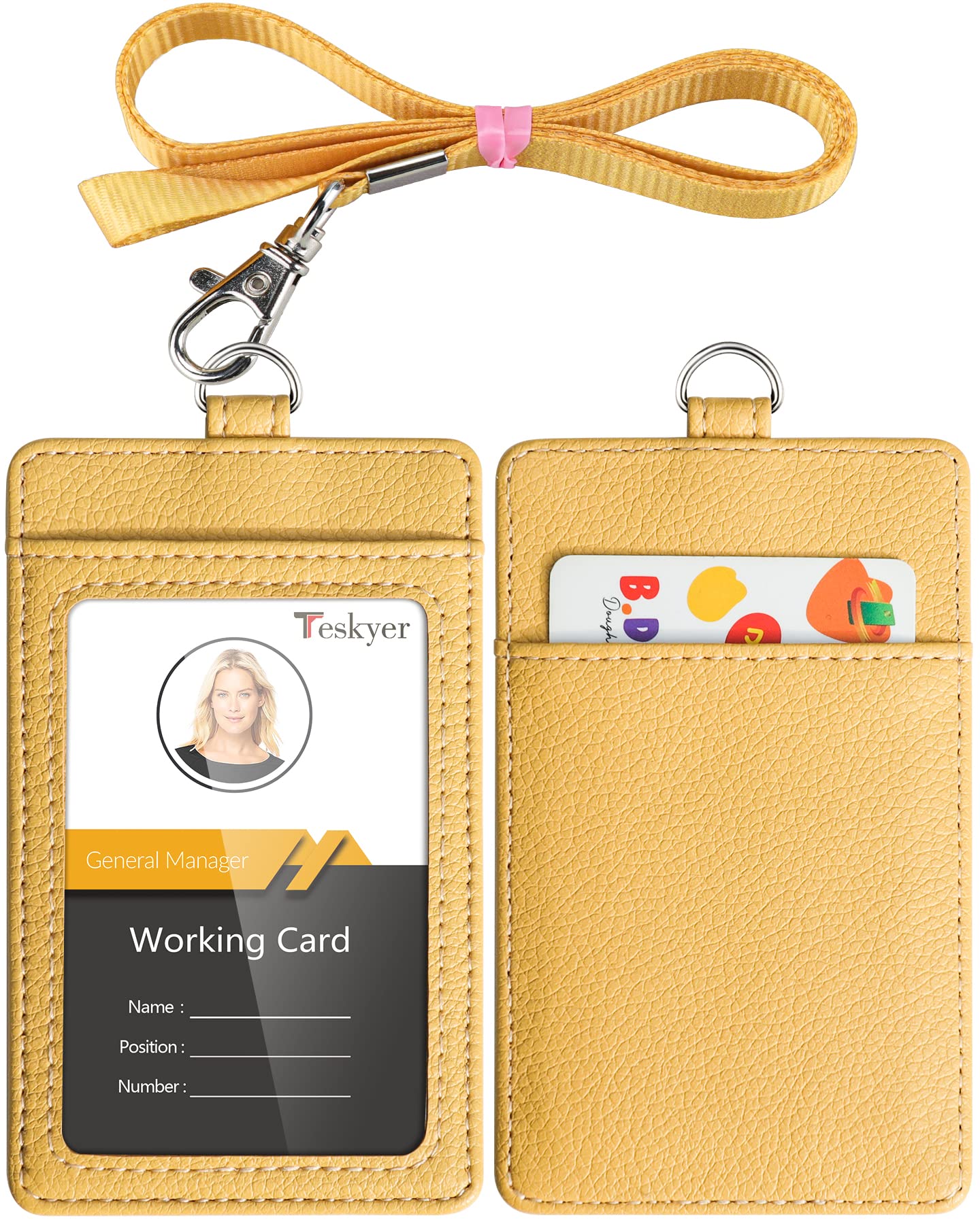 【送料無料】Teskyer IDカードホルダー ネームホルダー 名札ホルダー カードケース 縦型 社員証 ネック..