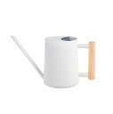 【送料無料】IMEEA じょうろ 如雨露 ジョウロ 1000ml 園芸 ステンレス製 水差し 木製ハンドル おしゃれ 園芸用品 ホワイト