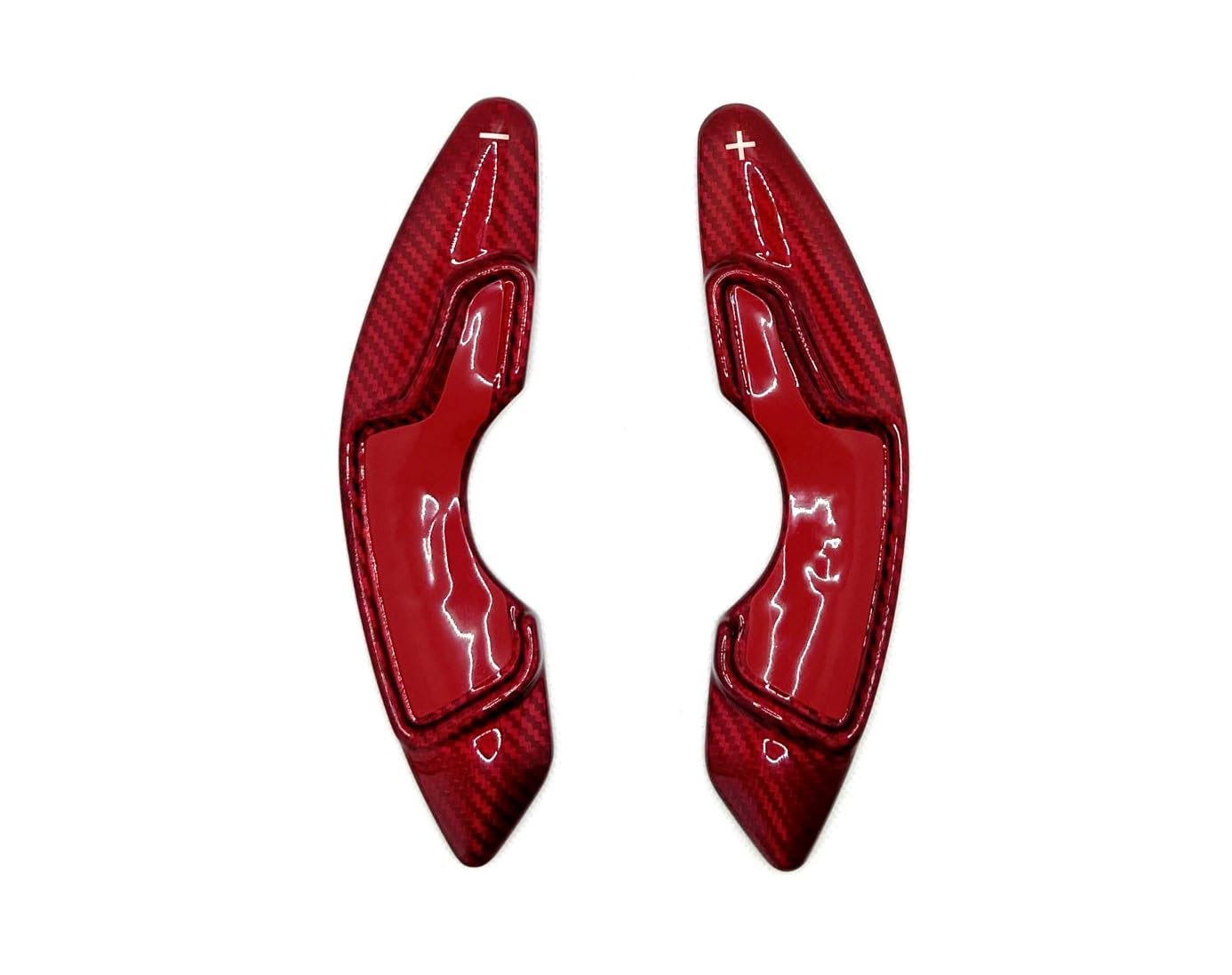 【送料無料】EVOGEAR 社外品 LEXUS 専用 パドルシフトカバー ステアリング パドル シフト エクステンション アクセサリー カスタム パーツ (赤カーボン)