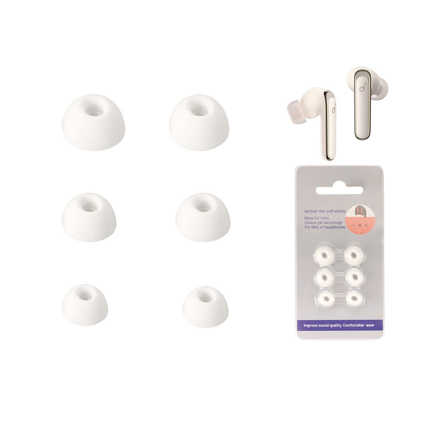 【送料無料】【NOUKAJU】 イヤーピース Anker Soundcore イヤーホン 対応 イヤーチップ シリコン素材 (..