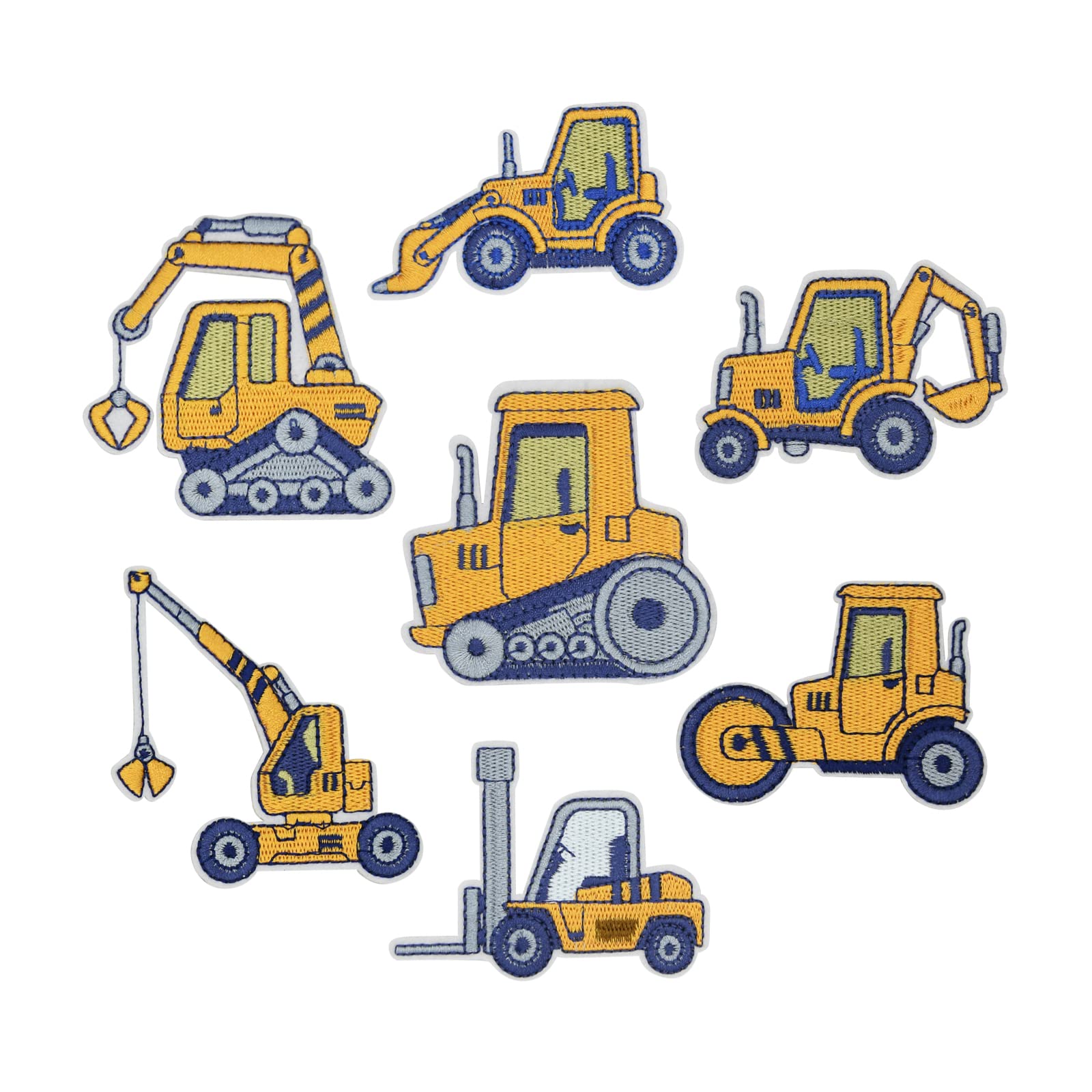 【送料無料】ワッペン アイロン刺繍シール MUNCVY アップリケ DIY服 エンジニアリングカー モチーフ 装..