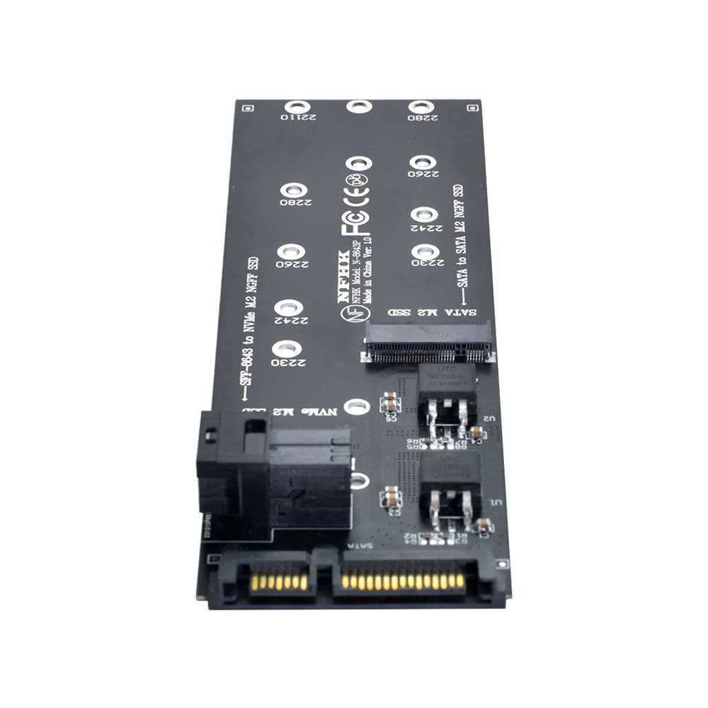 【送料無料】NFHK SFF-8643 - U2キット NGFF M-Key to HD Mini SAS NVME PCIe SSD SATAアダプター マザーボード用