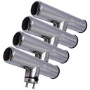 【送料無料】AMYSPORTS ロッド ホルダー 竿掛け タモ立て ポート ロッドホルダー ステンレス製 クランプオン 竿立て 船 ステンレス 竿置き ボート 取り付け可能レール径 19mm~25mm 4点