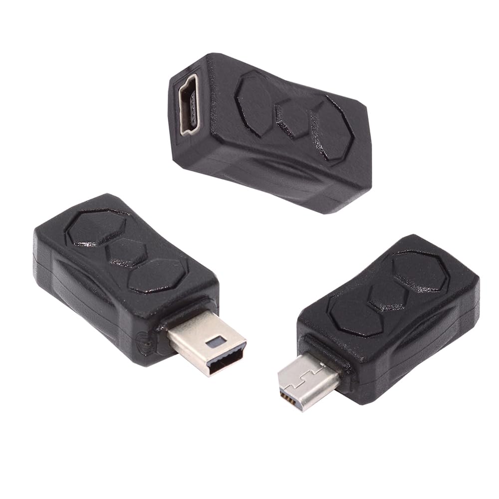 【送料無料】NFHK Micro USB 2.0 - Mini USB 5ピン オス-メス 延長データ電源アダプター 3個/ロット, NF-U2-006-MM