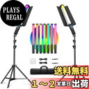 【送料無料】SOONPHO CL50 2パック LEDスティックライトとスタンドキット チューブライト ledスティックライト ハンドヘルド 照明 撮影用ライト 3000K~6500K フルカラー ライトスタンド+自由雲台+収納ケース付き Type-C充電式 撮影 停電対策 防災 緊急 TikTok/YouTube/V