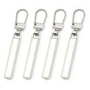 【送料無料】ZiSyouMa ファスナー 引き手 修理 交換用 ジッパー ファスナー 修理キット 金属製 ジッパータブ チャックカバン 財布 衣類 靴 手作り 手芸 DIY プルタブ 交換用 工具不要 取り付け簡単 裁縫 4個セット