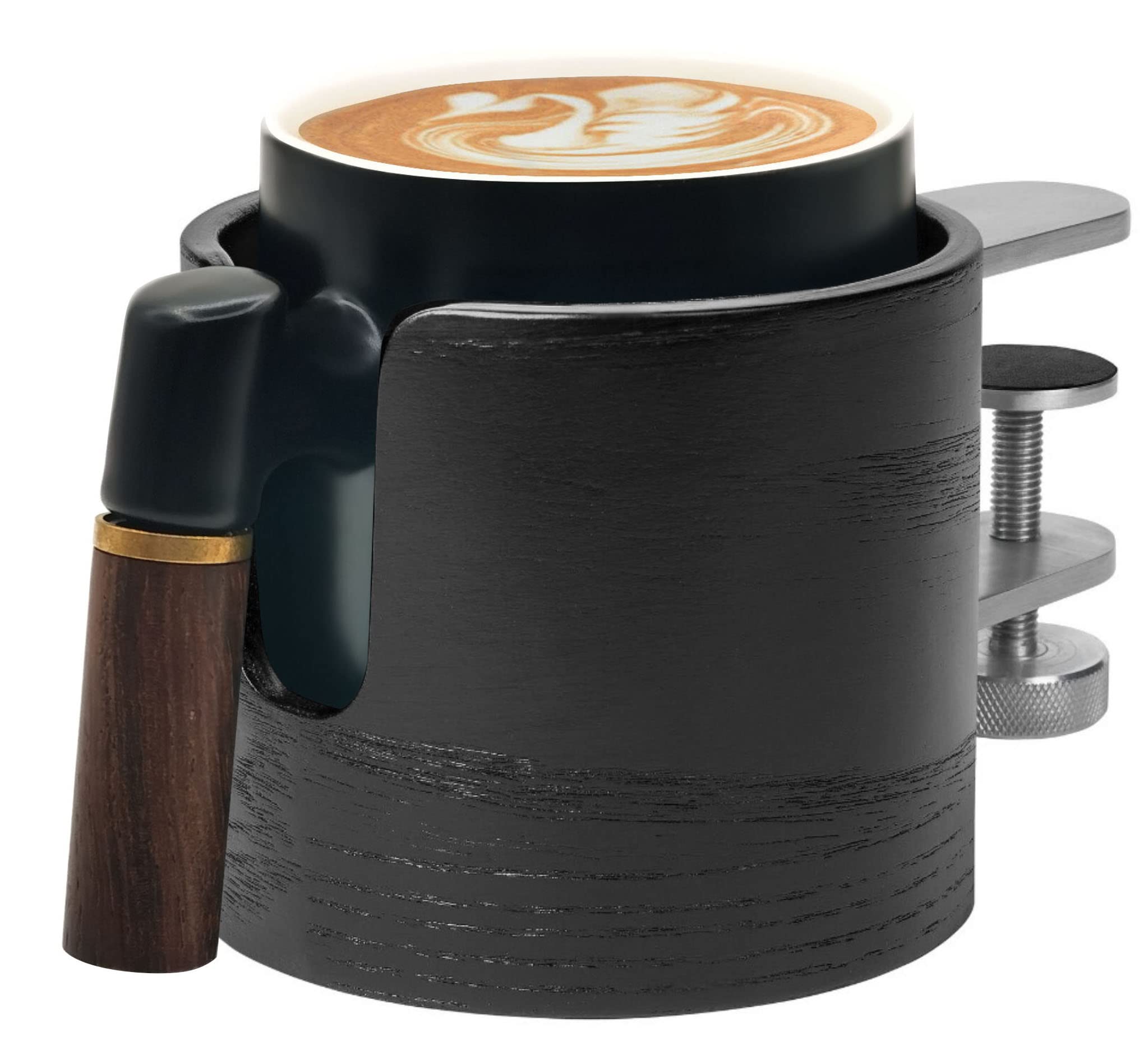 【送料無料】FTBOL 飲み物ホルダー 【スペース節約】 カップホルダー 卓上 ドリンクホルダー デスク 木..