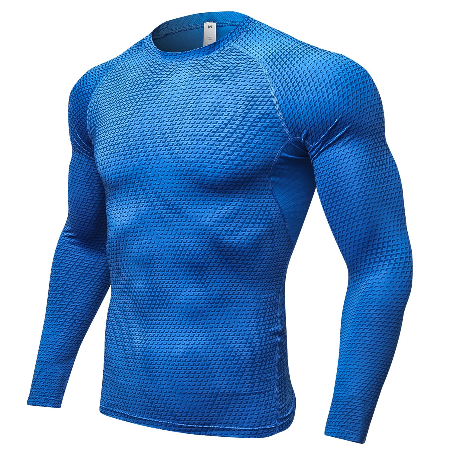 【送料無料】sillictor コンプレッション トップス メンズ 長袖 パワーストレッチ アンダー シャツ コンプレッション ウェア [UVカット + 吸汗速乾] yc4029ブルー M