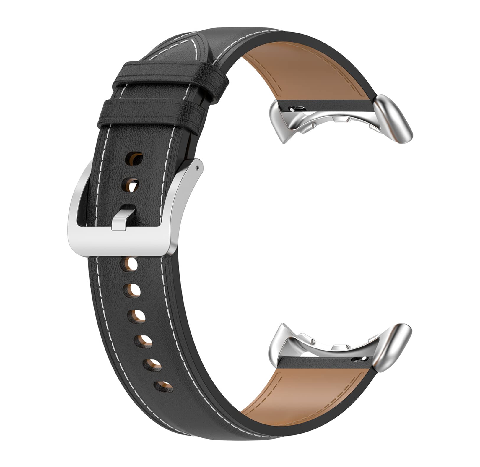 【送料無料】SHEAWA for Google Pixel Watch/2/3 41mm バンド ベルト 本革 レザー 交換バンド 交換ベルト アクセサリー (ブラック)