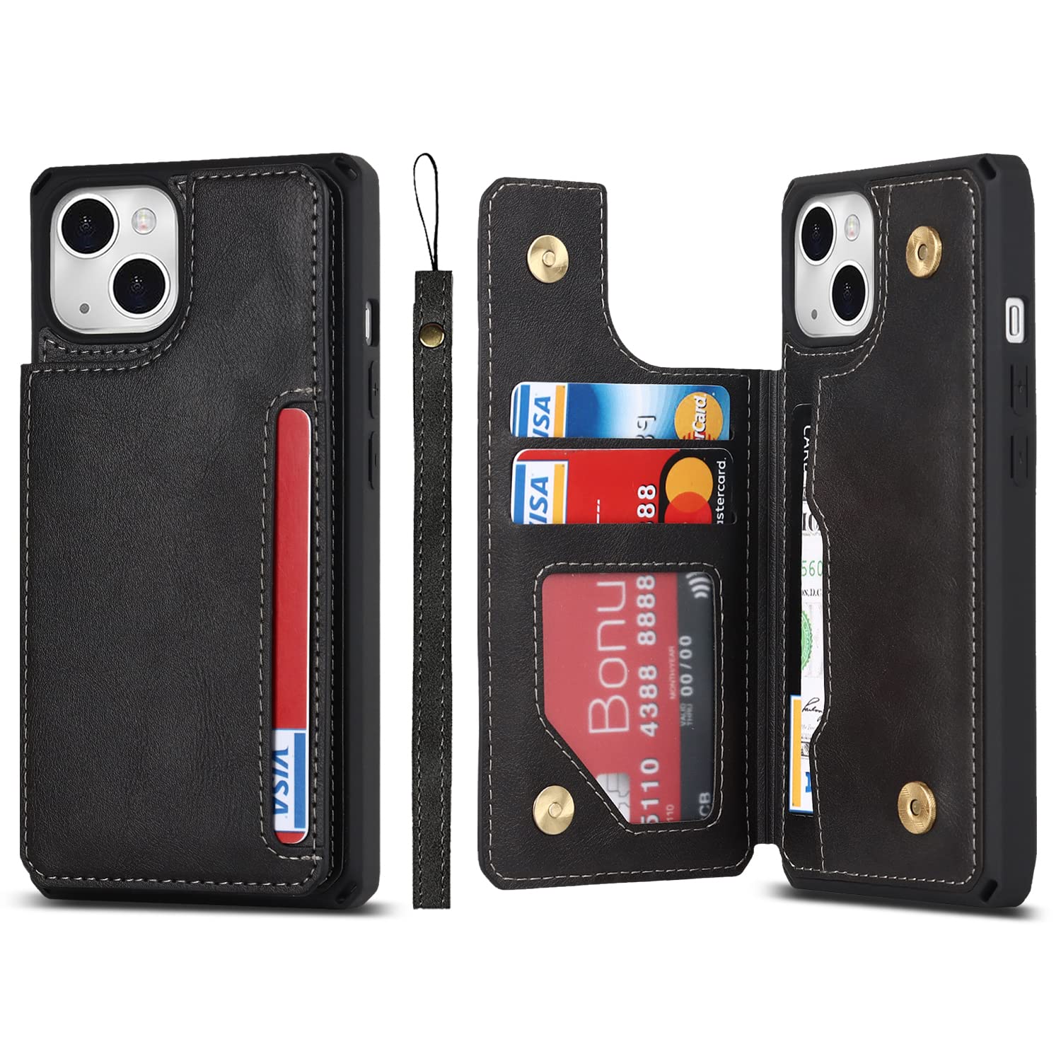 【送料無料】Sailortech iPhone 14 Plus 背面ケース 手帳型 アイフォン14 プラスケース アイフォン14 プラス カバー 財布case 縄掛け 高級PUレザー 多機能携帯電話カード 手帳ケース PUレザー 収納付き 磁石吸着 ICカード収納 財布型 実用 横置き機能 耐衝撃 防水 防塵