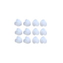 【送料無料】Chaojibao 12PCS ピアス キャッチ シリコン 落ちないアクセサリー パーツ 肌にやさしく安心の着け心地 (ミルキー, シリコン×ダブルハート型)