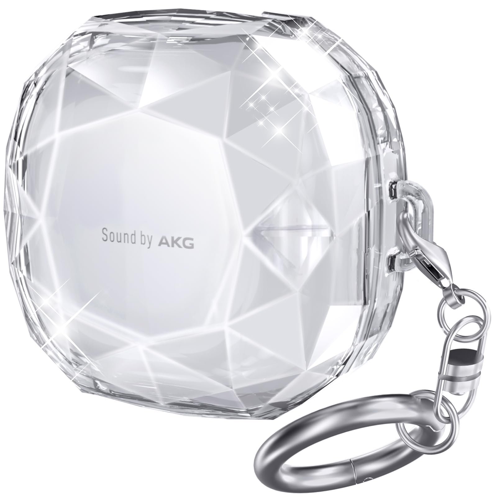 【送料無料】AhaStyle イヤホンケース Samsung Galaxy Buds 2 Pro/Buds Pro/Buds Live/Buds 2対応 耐衝撃性 キズ防止 カラビナ付き 柔らかいケース (クリア[硬質])