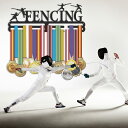 【送料無料】SUPERDANT フェンシングメダルハンガー ディスプレイ 競技メダルホルダー 鉄製 スポーツメダルディスプレイフレーム 鉄製メダルフック 競技メ...