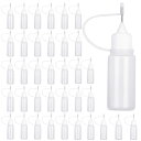 【送料無料】RILIHII50個/セット ニードルボトル 液体ドロッパーボトル 10ml小分けボトル 小分け容器 ニードル滴瓶 白い蓋 スポイト付き 半透明 pe材料 精密ボトル グルーボトル 塗料小分けボトル 実験 詰め替え 液体貯蔵 DIY ホビー塗料 工芸品 オイル 詰め替え 接着剤