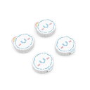 【送料無料】PlayVital ps5とps4コントローラーに対応用可愛いサムグリップキャップ、XboxシリーズX/Sコントローラーに対応用シリコンアナログスティックキャップカバー、Switch Proコントローラーに対応用サムスティックキャップ【レインボークラウド&レイニークラウド