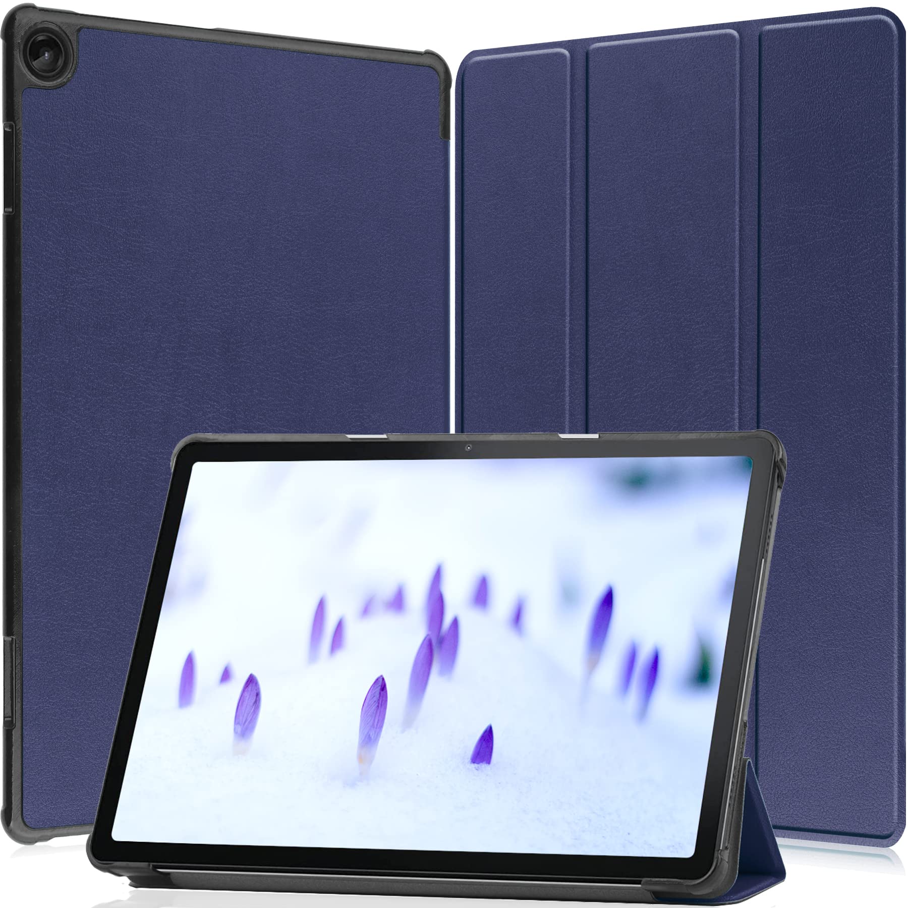 【送料無料】PCduoduo ダークブルー FOR NEC LAVIE Tab T10 T1055/EAS タブレット ケース スタンド機能付き マグレット開閉式 超軽量 超薄型 全面保護型 FOR Tab M10 (3rd Gen) 10.1 インチ 専用カバー