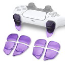 【送料無料】PlayVital ps5コントローラーに対応用2ペアショルダーボタンエクステンショントリガー、ps5 edge対応用ゲーム改善アジャスター、ps portal対応用バンパートリガーエクステンダー【クリアパープル】