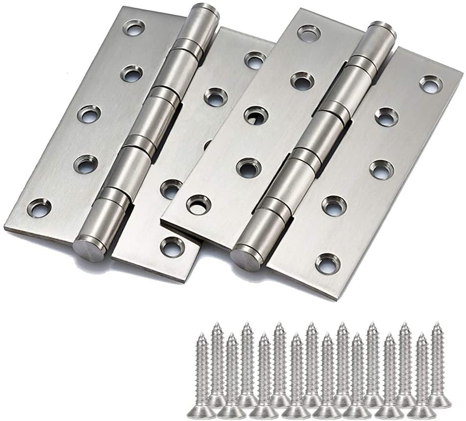 【送料無料】堅塁金物 蝶番 平丁番 ステンレス鋼のヒンジ 一般的な左右対称型蝶番 2個入 長さ127 ...
