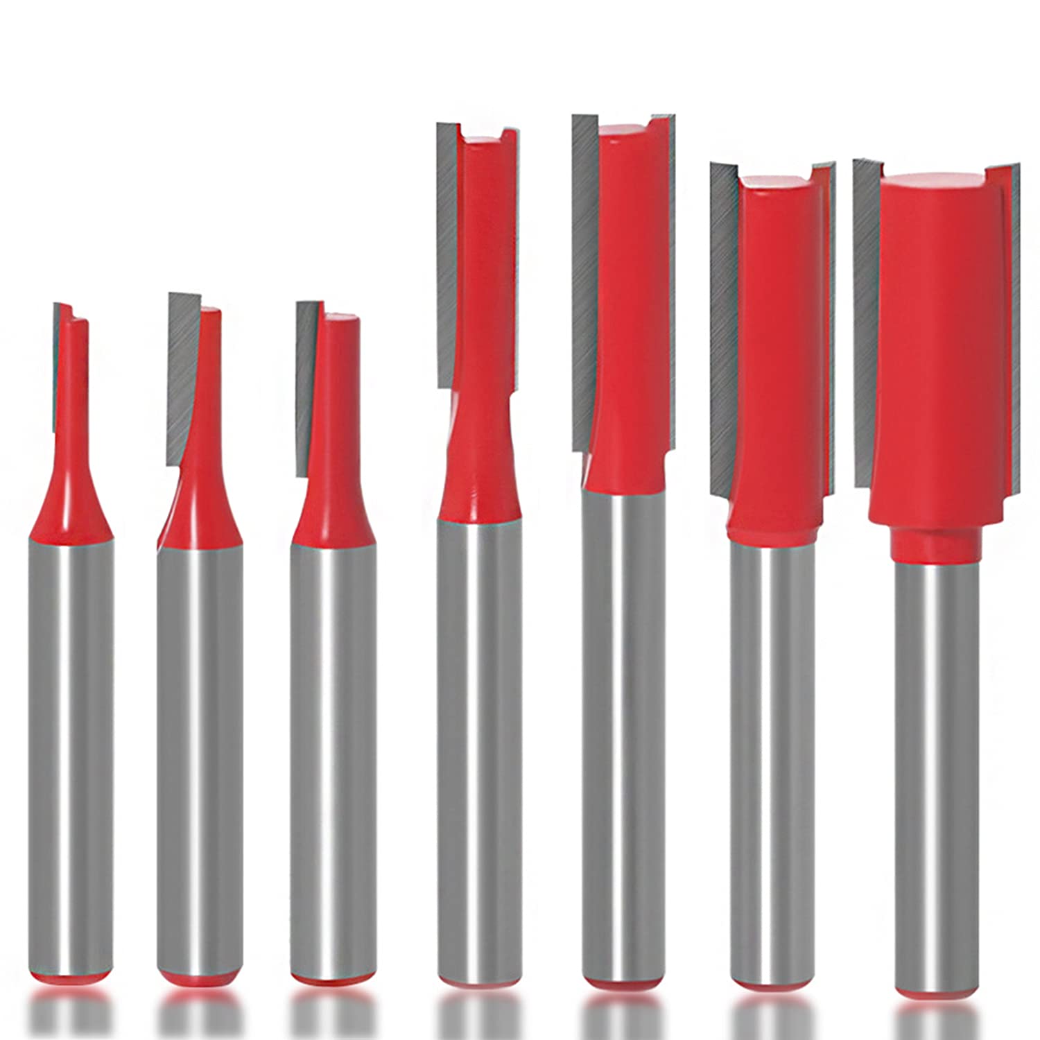 【送料無料】KIMLONTON7本セット超硬刃トリマービット ルータービット ストレートビットセット 木工フ..