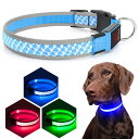 【送料無料】Kpuplol LED 犬 光る首輪 犬ライト 散歩 子犬 首輪 犬用訓練首輪 小型、中型、大型犬用首輪 ペット用品TPU材料[500m先から目視可...