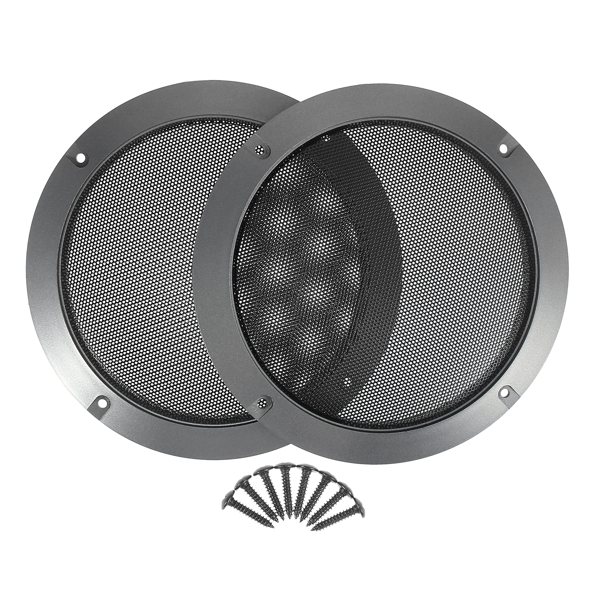 【送料無料】ACROPIX スピーカーカバー スピーカーグリル カバー 6.5インチ スピーカー 汎用 メッシュ カバー ネジ付き 165mm スピーカーグリルカバー メッシュガード 保護ケース ブラック 2個