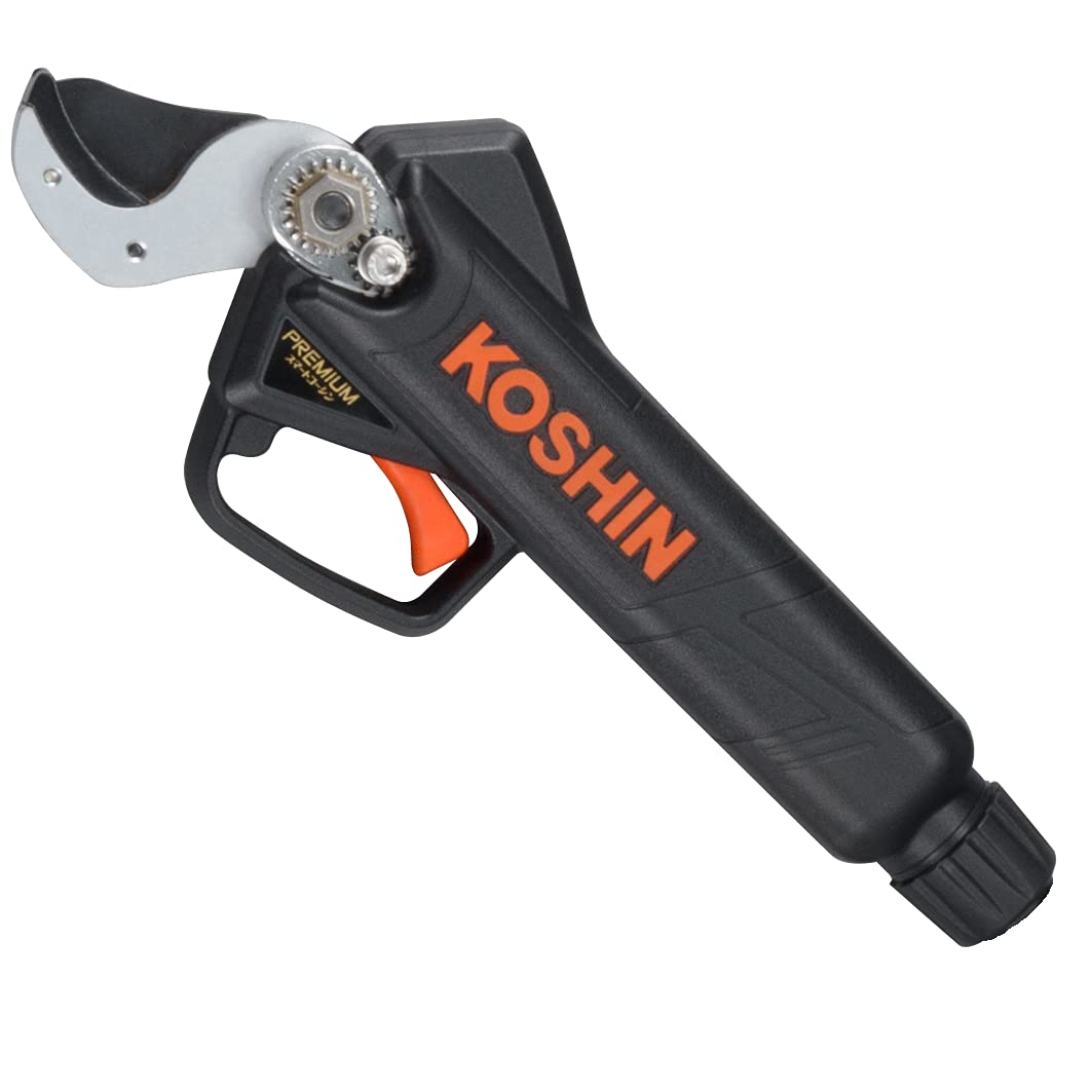 【送料無料】工進(KOSHIN) 18V 2.5Ah 充電式 剪定 はさみ PPD-1825 プレミアムシリーズ バッテリー2個・充電器付 標準モード φ15mm 最大モード 25mm 切断 軽量 コンパクト アンビル式 日本製刃 果樹 荒剪定 黒