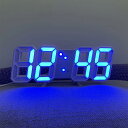 【送料無料】LEDデジタル時計 目覚まし 3D wall clock 置き時計 壁掛け スヌーズ アラーム 明るさ調整 ナイトランプ 年/月/日温度表示 キッチ...
